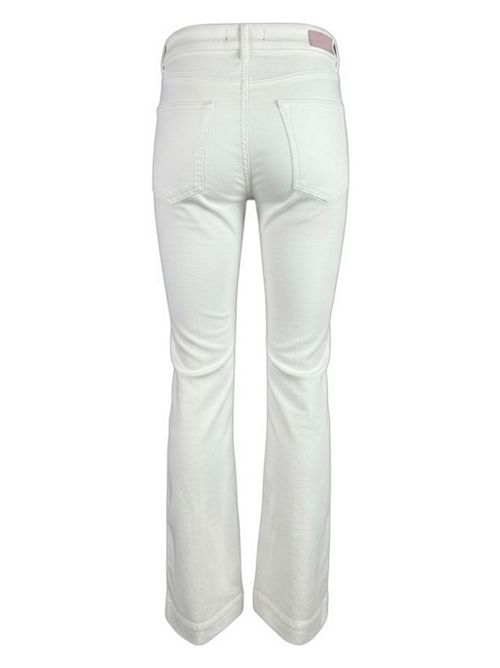 pantalone donna a zampa in velluto liscio latte Atelier Cigala's | 136-4-TVS26043
